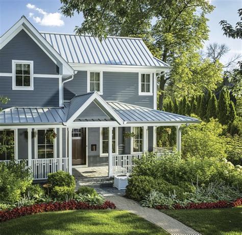 house colors with silver metal roof|metal roof siding color combinations.